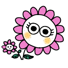 [LINEスタンプ] 桃色のお花スタンプ