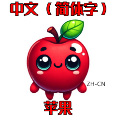 [LINEスタンプ] りんごスタンプ（中国語（簡体字））