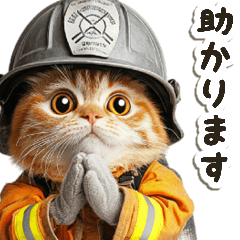 [LINEスタンプ] 敬語でご挨拶/レスキュー/かわいいねこ