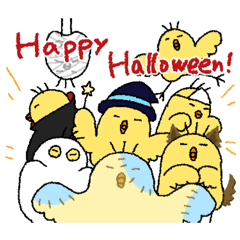 [LINEスタンプ] ひよサ口くん17(ハロウィン)