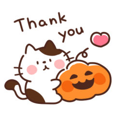 [LINEスタンプ] ねこたまの英語（ハロウィンver）