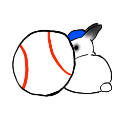 [LINEスタンプ] やきうとうさぎさん