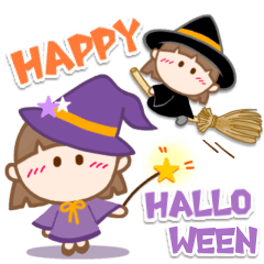 [LINEスタンプ] 帽子の女の子❤️ハロウィンにも❣