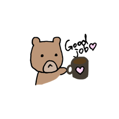 [LINEスタンプ] くまこちゃんとまいにち