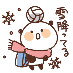 [LINEスタンプ] バスケットボールを頑張るパンダ vol.9の画像（メイン）