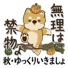 [LINEスタンプ] 柴犬・茶色い犬さん【秋ですね】2024