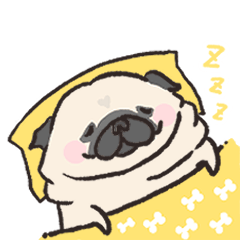 [LINEスタンプ] 今日もパグがかわいい