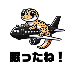 [LINEスタンプ] とかげ 飛行機 ららら