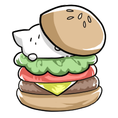 [LINEスタンプ] 食べもの猫