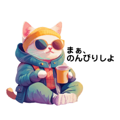 [LINEスタンプ] マイペース猫・チルパー