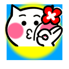 [LINEスタンプ] しろねこ 01