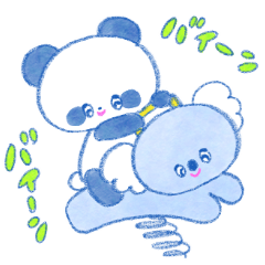 [LINEスタンプ] パンダのポンミィ 1（改訂版）