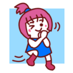 [LINEスタンプ] ぴんくちゃんのシンプルスタンプ