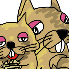 [LINEスタンプ] 少しビビりなハムスター