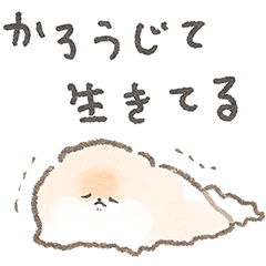 [LINEスタンプ] やる気のないポメラニアン・ぽぽち