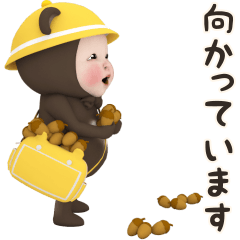 [LINEスタンプ] 【遅い】クロクマタオル【動く】