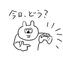 [LINEスタンプ] うさぎのオンラインゲーム【修正版】