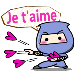 [LINEスタンプ] 忍者＜フランス語＞