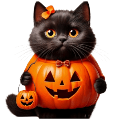 [LINEスタンプ] 猫と犬のハロウィンパーティー