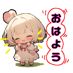 [LINEスタンプ] 毎日使える/女の子編の画像（メイン）