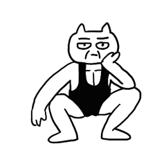 [LINEスタンプ] ハイレグ猫男