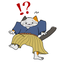 [LINEスタンプ] 浮世絵風おどけ猫