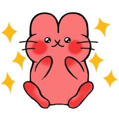 [LINEスタンプ] こぶ耳うさぎVer.1