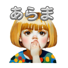 [LINEスタンプ] おっちのドット 女の子