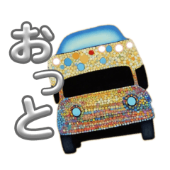 [LINEスタンプ] おっちのドット 車