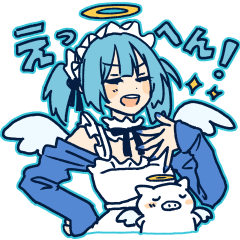 [LINEスタンプ] 天使と悪魔とぶたさんと