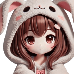 [LINEスタンプ] かわいいウサギのコスチュームガール