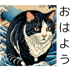 [LINEスタンプ] 猫の浮世絵