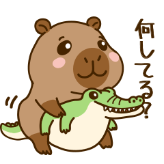 [LINEスタンプ] かわいい 太った カピバラ V6