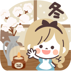 [LINEスタンプ] Girlyちゃんおとぎの国・冬の画像（メイン）