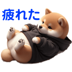 [LINEスタンプ] ずっと使える パーカー柴犬の日常