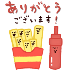 [LINEスタンプ] ♡カラフルポテポテト♡