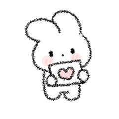 [LINEスタンプ] ハートのウサギは可愛い