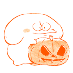 [LINEスタンプ] しあわせジョンのハロウィン