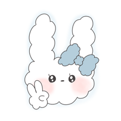 [LINEスタンプ] もこもこうさぎ〜きらきら〜