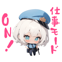 [LINEスタンプ] 仕事中の白髪娘♡スタンプ