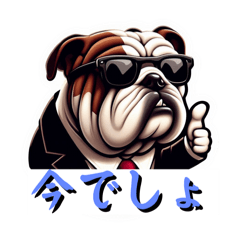 [LINEスタンプ] ブルドッグで今でしょ