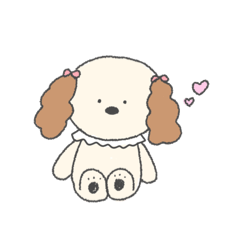 [LINEスタンプ] リボンわんこ