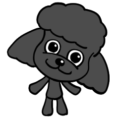 [LINEスタンプ] わたしの黒いトイプードル