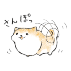 [LINEスタンプ] もっちもちのポメラニアン