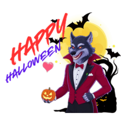 [LINEスタンプ] ハロウィンの狼男