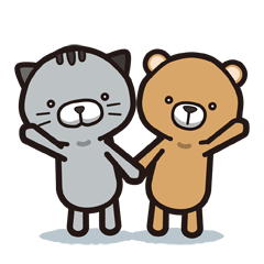 [LINEスタンプ] ねこにゃんとめろんの日常会話