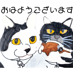 [LINEスタンプ] 障がい手描きの猫好きのかわいい動物