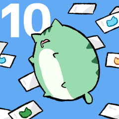 [LINEスタンプ] にゃふにゃふ10