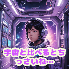 [LINEスタンプ] 働く宇宙飛行士たち