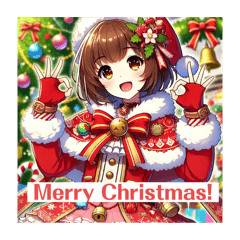 [LINEスタンプ] あわいい彼女♡クリスマス3